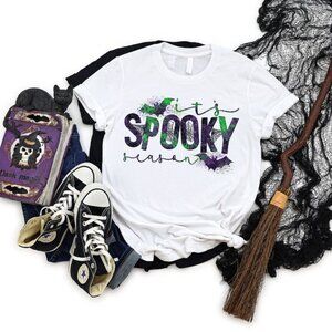 Its Spooky Season Halloween Shirt Funny Ghost Pumpkin Retro Graphic Tee 51